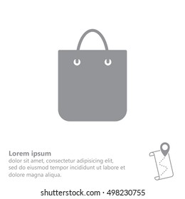 shopping bag - vector icon