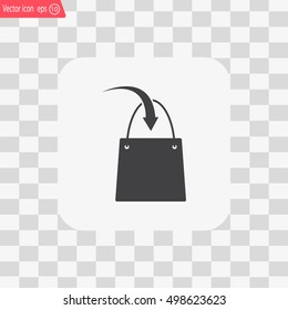 shopping bag - vector icon
