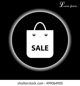 shopping bag - vector icon