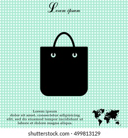 shopping bag - vector icon