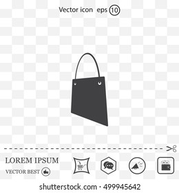 shopping bag - vector icon