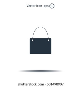 shopping bag - vector icon
