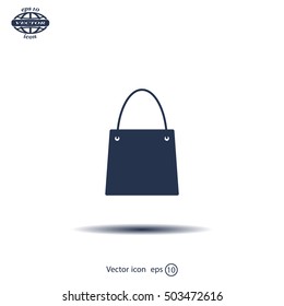 shopping bag - vector icon