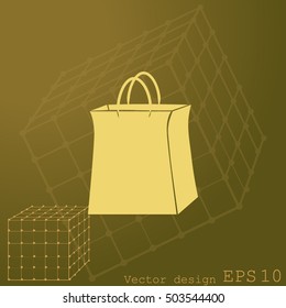 Shopping bag vector icon