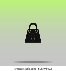 Shopping bag vector icon