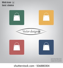 shopping bag - vector icon