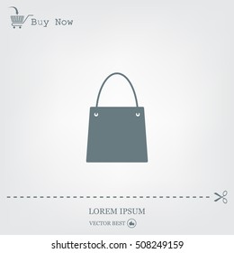 shopping bag - vector icon