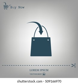 shopping bag - vector icon