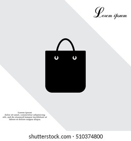 shopping bag - vector icon