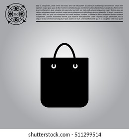 shopping bag - vector icon