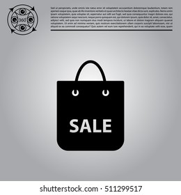 shopping bag - vector icon