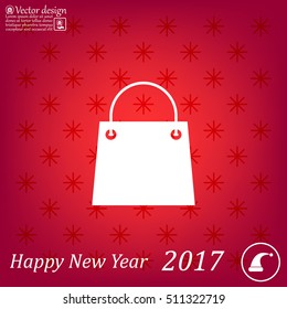shopping bag - vector icon