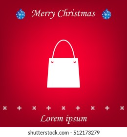 shopping bag - vector icon