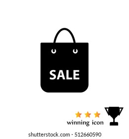 shopping bag - vector icon