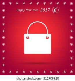 shopping bag - vector icon