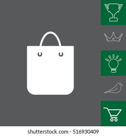 shopping bag - vector icon
