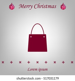 shopping bag - vector icon