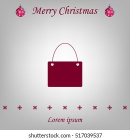 shopping bag - vector icon