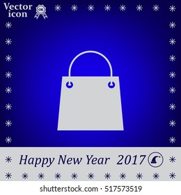 shopping bag - vector icon