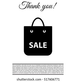 shopping bag - vector icon