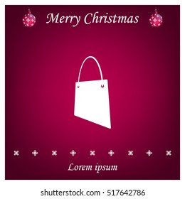 shopping bag - vector icon