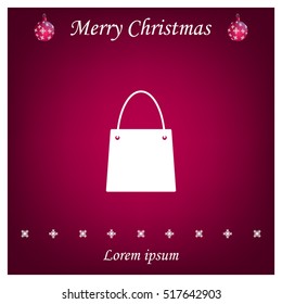 shopping bag - vector icon
