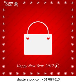 shopping bag - vector icon