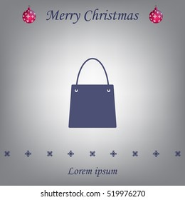 shopping bag - vector icon
