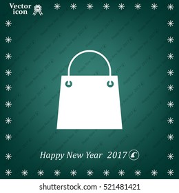 shopping bag - vector icon