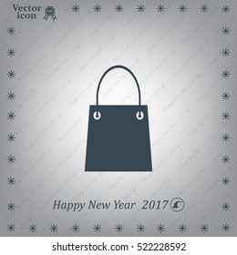 shopping bag - vector icon