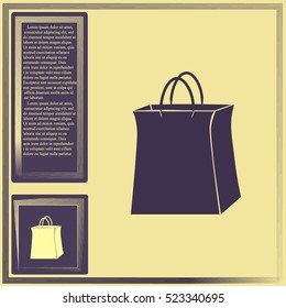 Shopping bag vector icon