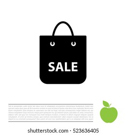 shopping bag - vector icon
