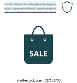 shopping bag - vector icon