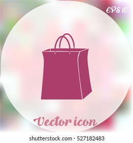 Shopping bag vector icon