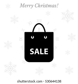 shopping bag - vector icon