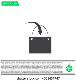 shopping bag - vector icon
