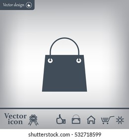 shopping bag - vector icon