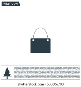 shopping bag - vector icon