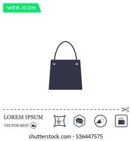 shopping bag - vector icon