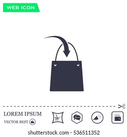 shopping bag - vector icon