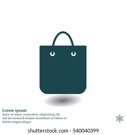 shopping bag - vector icon