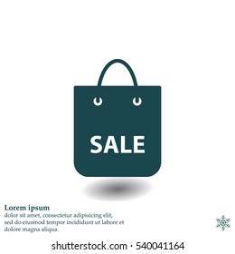 shopping bag - vector icon