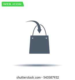 shopping bag - vector icon