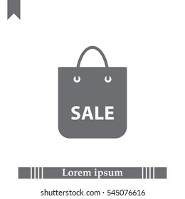 shopping bag - vector icon