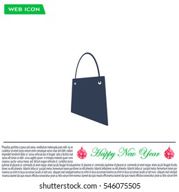 shopping bag - vector icon