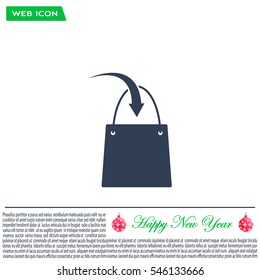 shopping bag - vector icon