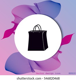 Shopping bag vector icon