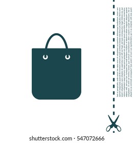 shopping bag - vector icon