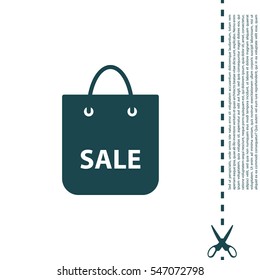 shopping bag - vector icon