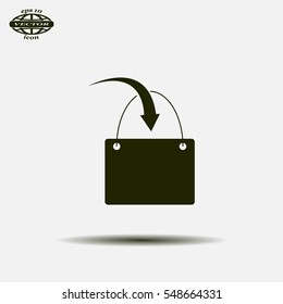 shopping bag - vector icon
